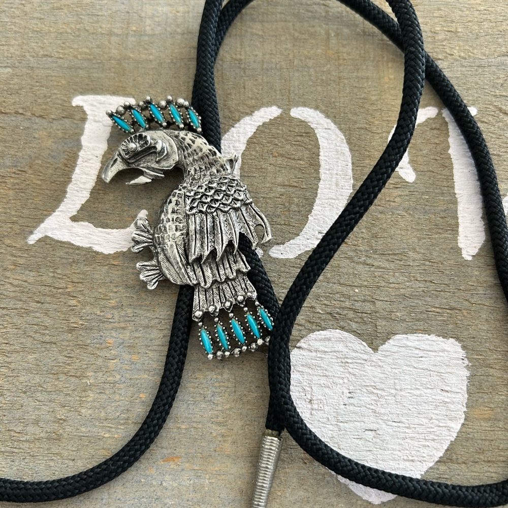 4/$100 BOLO Silver and Turquoise ADJUSTABLE Necklace